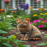 cat in the garden